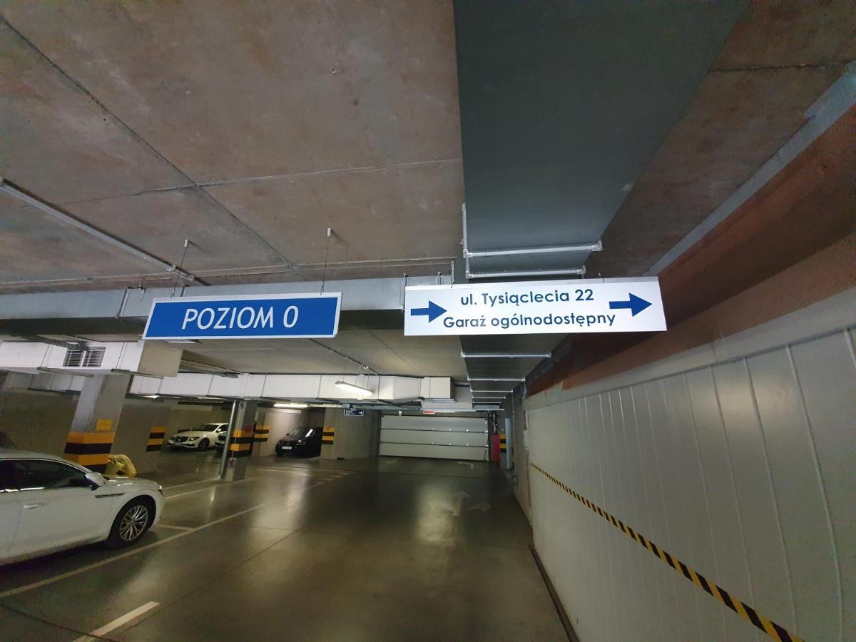 Apartament Wsrod 1000Cy Swiatel - Z Parkingiem W Hali Garazowej- Duzy Balkon Z Lezakami - Piekny Widok Noca Na Panorame Tysiaclecia Katowice Buitenkant foto